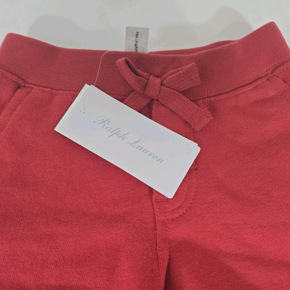 Polo Ralph Lauren Girl Shorts‎ Bear Surfer Red Size 3M NWT